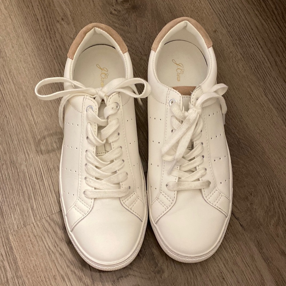 White J. Crew sneakers